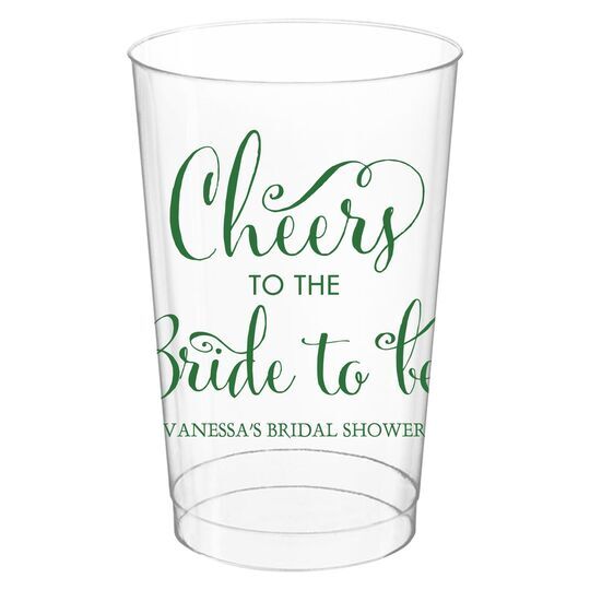 Cheers To The Bride To Be Clear Plastic Cups